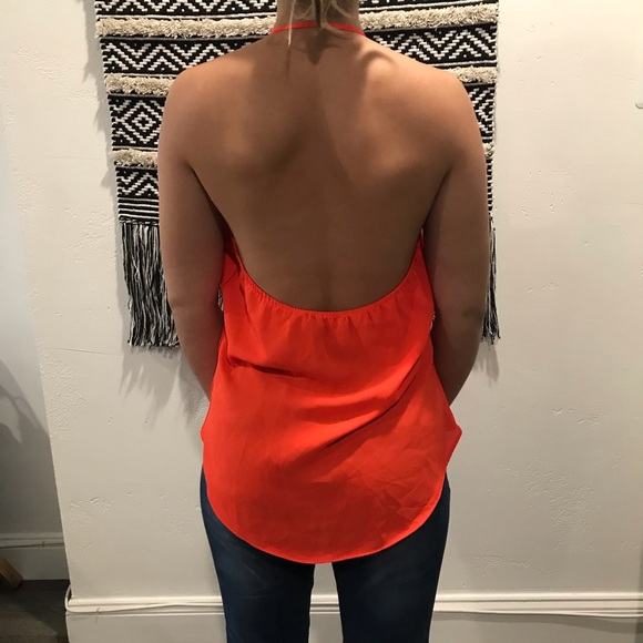 Foreign Exchange V neck halter top - Picture 2 of 2